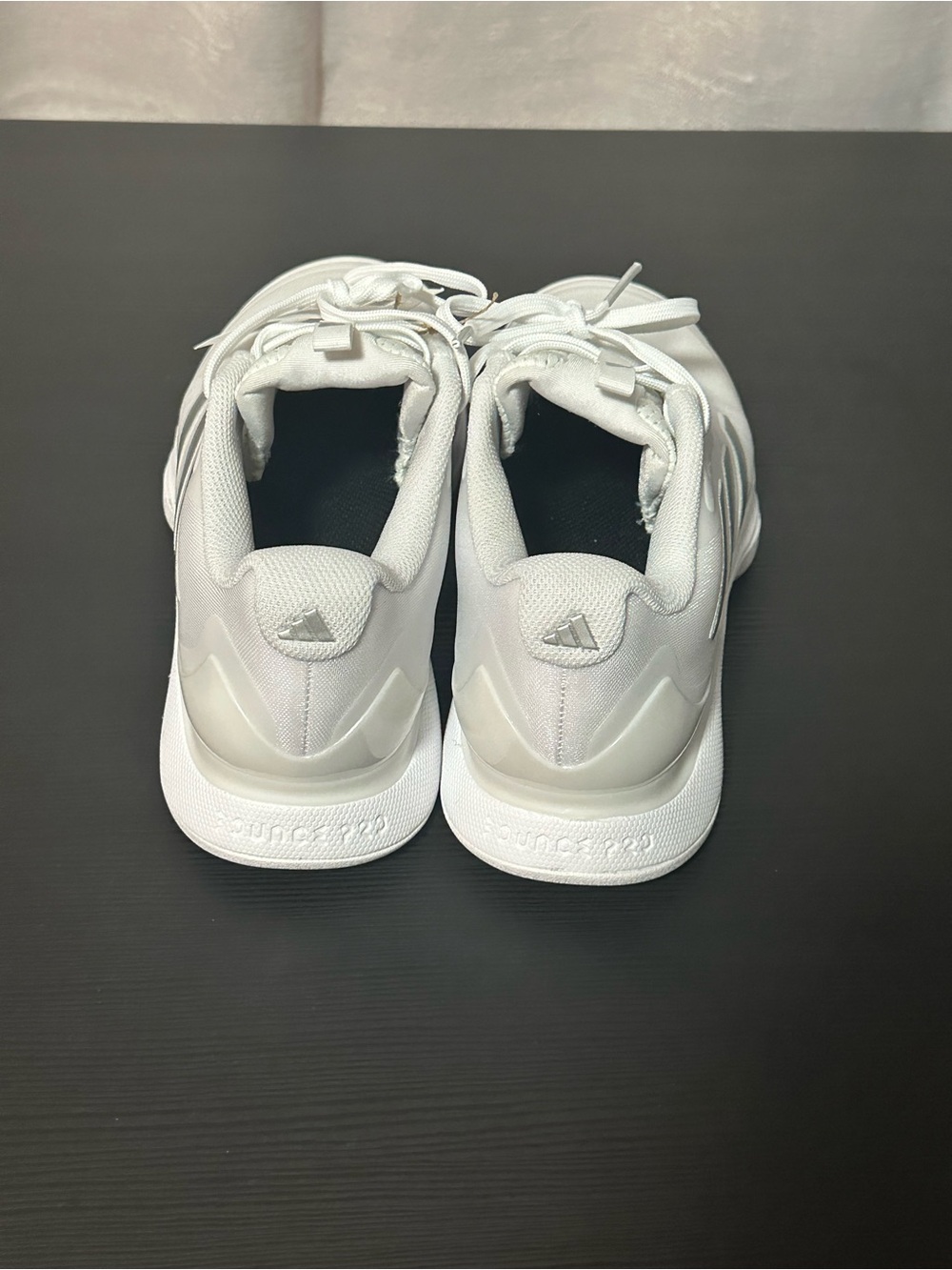 adidas White Mesh Court Sneakers - Picture 4 of 7